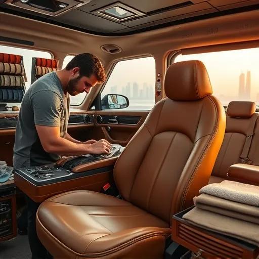 Luxury car interior with clean headliner